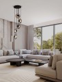 Lampa wisząca HUACARAJE Disc-5 dymione szkło