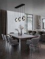 Lampa wisząca HUACARAJE Line-3 dymione szkło