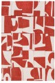 Geometryczny Beżowo Czerwony Dywan - PAPERCUT RUST