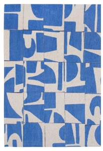 Geometryczny Beżowo Niebieski Dywan - PAPERCUT CAMPANULA