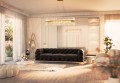 Obszerna pikowana sofa  3-osobowa Chesterfield Chloe Czarny
