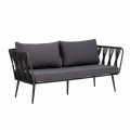 Sofa ogrodowa 2-osobowa Pavone czarna Bloomingville