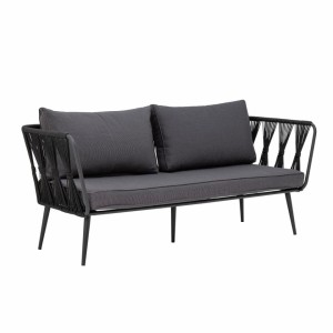 Sofa ogrodowa 2-osobowa Pavone czarna Bloomingville