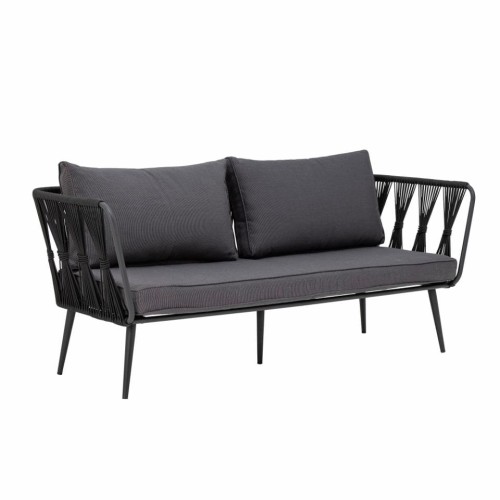 Sofa ogrodowa 2-osobowa Pavone czarna Bloomingville