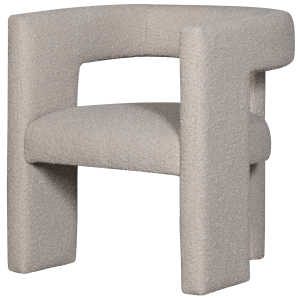 Fotel TIWA  beżowy boucle WOOOD