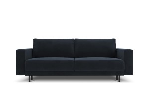 Sofa 3-osobowa Caro z funkcją spania velvet granatowa
