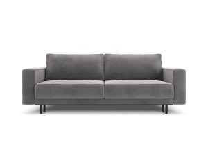Sofa 3-osobowa Caro z funkcją spania velvet szara
