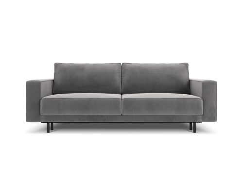 Sofa 3-osobowa Caro z funkcją spania velvet szara
