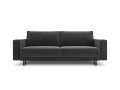 Sofa 3-osobowa Caro z funkcją spania velvet ciemnoszara