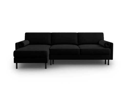Sofa narożna Scott z funkcją spania czarna P/L