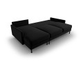 Sofa narożna Scott z funkcją spania czarna P/L