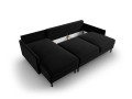 Sofa narożna Scott z funkcją spania czarna P/L