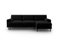 Sofa narożna Scott z funkcją spania czarna P/L