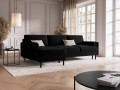 Sofa narożna Scott z funkcją spania czarna P/L