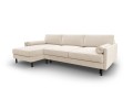 Sofa narożna Scott z funkcją spania beżowa P/L