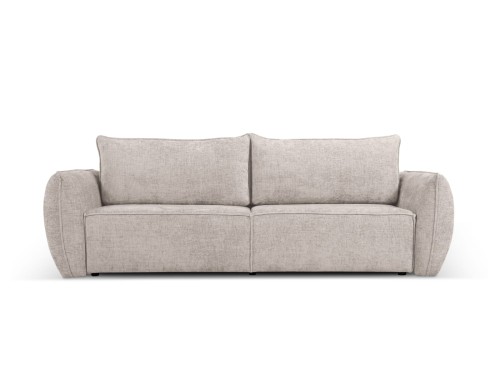 Sofa 3-osobowa Kaelle  z funkcją spania szenil piaskowa