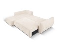 Sofa narożna 4-osobowa Kaelle z funkcją spania P/L szenil beżowa