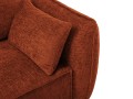 Sofa narożna 4-osobowa Kaelle z funkcją spania P/L szenil terakota