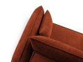 Sofa narożna 4-osobowa Kaelle z funkcją spania P/L szenil terakota