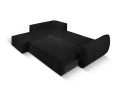 Sofa narożna 4-osobowa Kaelle z funkcją spania P/L szenil czarna