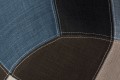 Krzesło P018 DAR patchwork niebiesko-szary