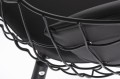 Krzesło DEMON czarne - metal, ekoskóra, podstawa bukowa