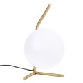 Lampa biurkowa/nocna HALM 1 - mosiądz, szkło