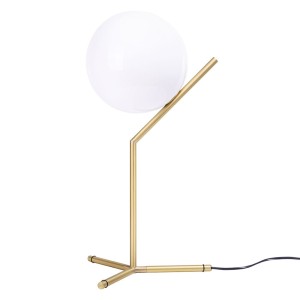 Lampa biurkowa/nocna HALM 2 - mosiądz, szkło