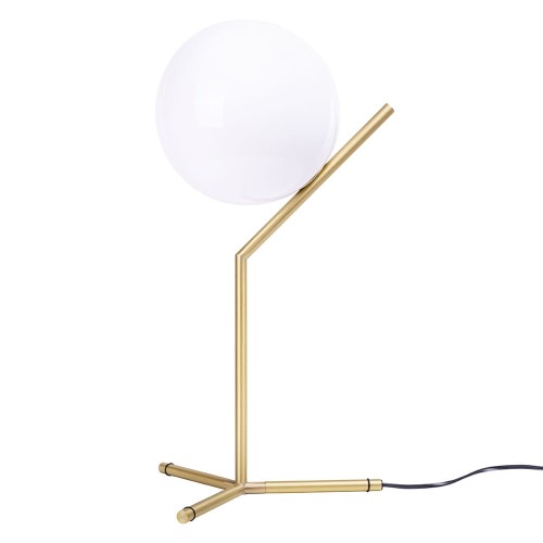 Lampa biurkowa/nocna HALM 2 - mosiądz, szkło