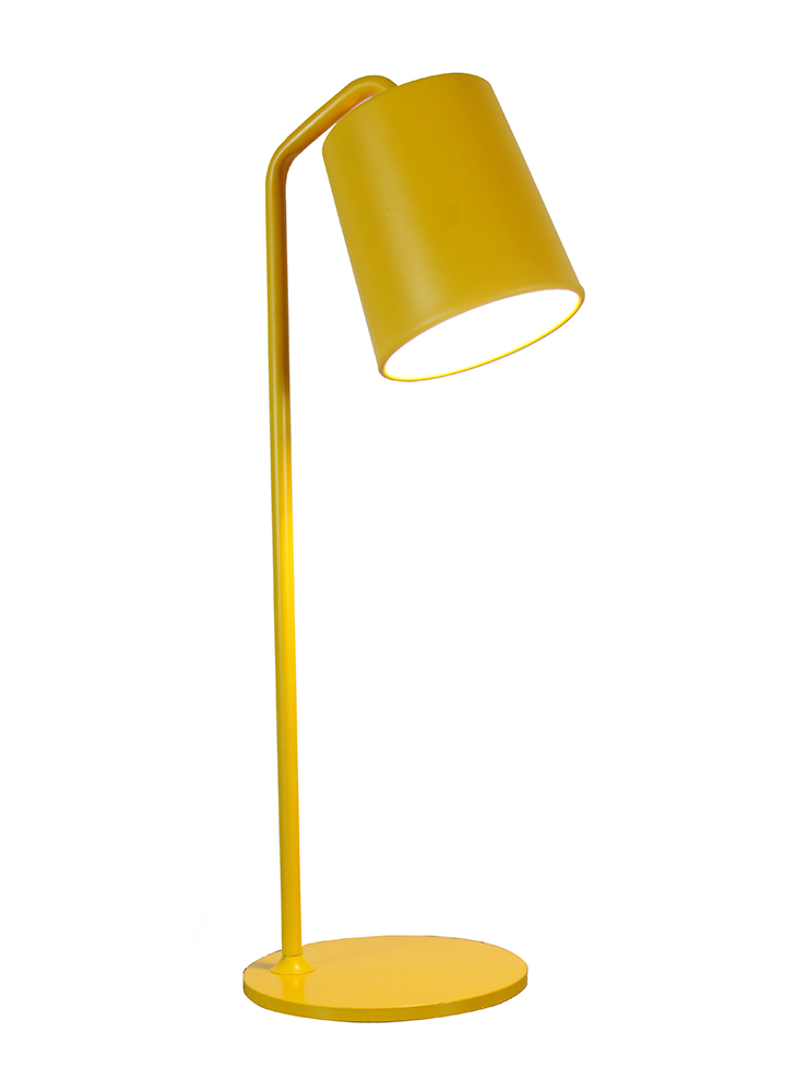Lampa biurkowa Flaming w kolorze żółtym