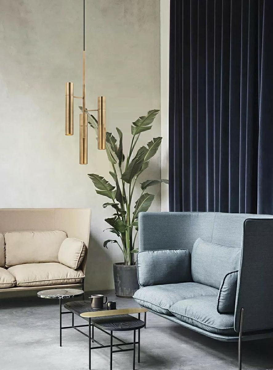 Lampa wisząca Tubi złota