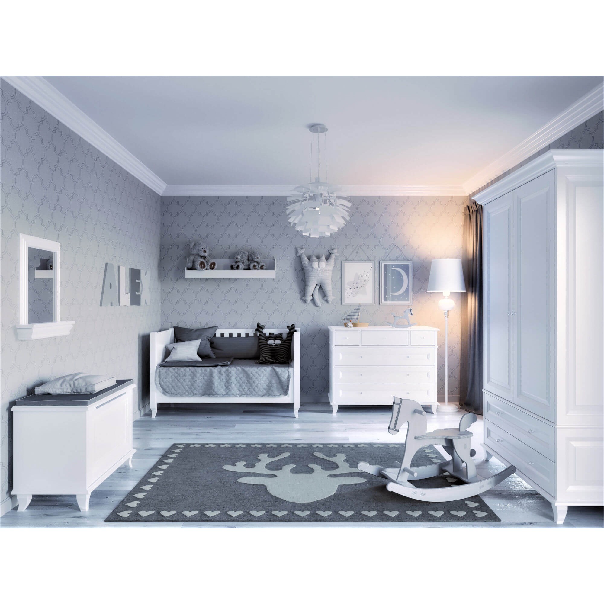 komoda dziecięca glamour z szufladami