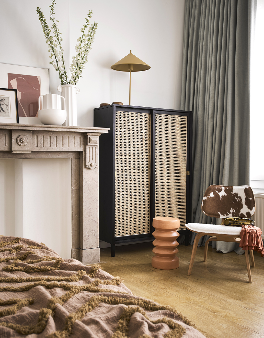 Szafka retro czarna HK Living